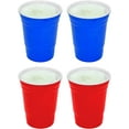 thumbnail image 2 of Fairly Odd Novelties 16oz Red and Blue Cup Made Out Of Melamine 4 Pack Living It Large Drink Solo or With A, 2 of 8