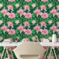 thumbnail image 2 of Ambesonne Floral Peel & Stick Wallpaper for Home, Lotus Flowers Continuous Art, 13"x72", Soft Pink and Forest Green, 2 of 5