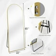 TinyTimes 65"x22'' Arched Full Length Mirror Freestanding Floor Mirror Modern Wall