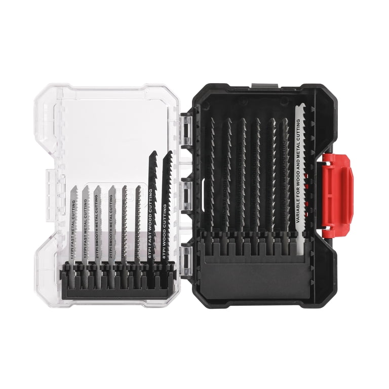 Hyper Tough 15-Piece T-Shank Jigsaw Blade Set for Wood and Metal