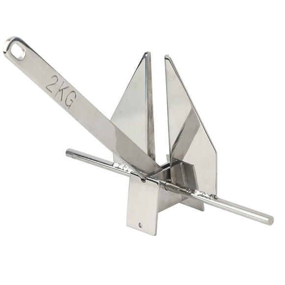 Marine Anchor Boat Anchoring Tool 2kg Boat Anchor For Boats 17 To 22 Feet Stainless Steel Marine Hardware Parts Accessories