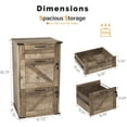 thumbnail image 2 of Ktaxon Wood File Cabinet with Lock 3-Drawer Lateral Office Filing Organizer  with Rustic Metal Handles for Home Office, Rustic Gray, 2 of 11
