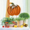 thumbnail image 4 of Metal Pumpkin Garden Stakes - Autumn Decorative Yard Signs - Indoor Outdoor Plant Flower Stake Fall Lawn Ornaments Pumpkin Decoration for Harvest Halloween (26"-A), 4 of 11