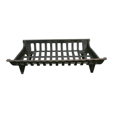 15424 Cast Iron Fire Grate, Black, 24-Inch