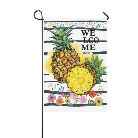 Pineapple Welcome House - MYPOP Tropical Pineapple Welcome Garden Flag House Banner 12 x 18 inch