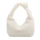 thumbnail image 4 of Bolsa de hombro pequeños de felpa de color puro para mujer, de mano esponjosos para las axilas (blanco) Likrtyny Para Estrenar, 4 of 9