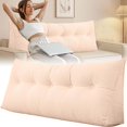 thumbnail image 1 of 2026 new Triangular Headboard Pillow Twin XL, Bed Pillow for Backrest, Dorm Pillow Headboard Pillow, Soft and Supportive Bed Pillow for Sitting and Sleeping, 1 of 9