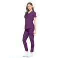 thumbnail image 3 of M&M SCRUBS Women's Scrub Set Ultra Stretch Form Fitting Scrubs for Women Set (Eggplant, 3X-Large), 3 of 7