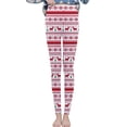 thumbnail image 2 of Luowei Warm Thick Soft Pants, Red Christmas Women Printed Leggings, Women's Autumn Winter Velvet Warm Christmas Retro Printed Home Leggings, S, 2 of 6