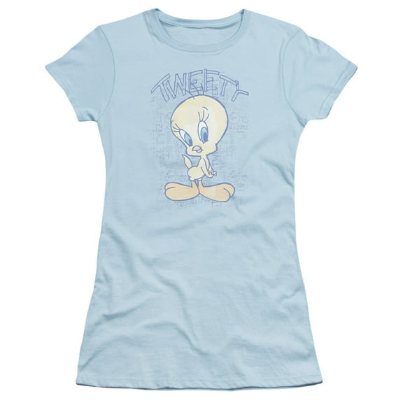 Looney Tunes Tweety Fade S/S Junior Women's T-Shirt Sheer Light Blue