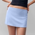 thumbnail image 2 of AGWOLF Tennis Skirts for Women 14.5" Low Rise Golf Skirt Workout Athletic Mini Skirts Stretchy Going Put Skirt for Woman Blue S, 2 of 8