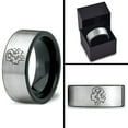 thumbnail image 4 of Minimalist Gamer Grey Tungsten Rings Set Tungsten Wedding Band New Mom Grief Men Gay Dad, 4 of 7