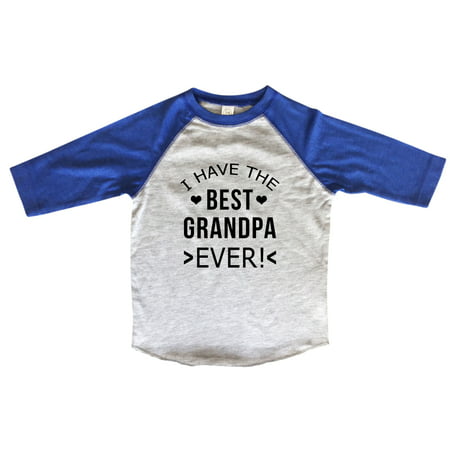 Boys Or Girls Grandpa Raglan “I Have The Best Grandpa Ever!” Toddler & Youth Baseball Tee Toddler 4T,
