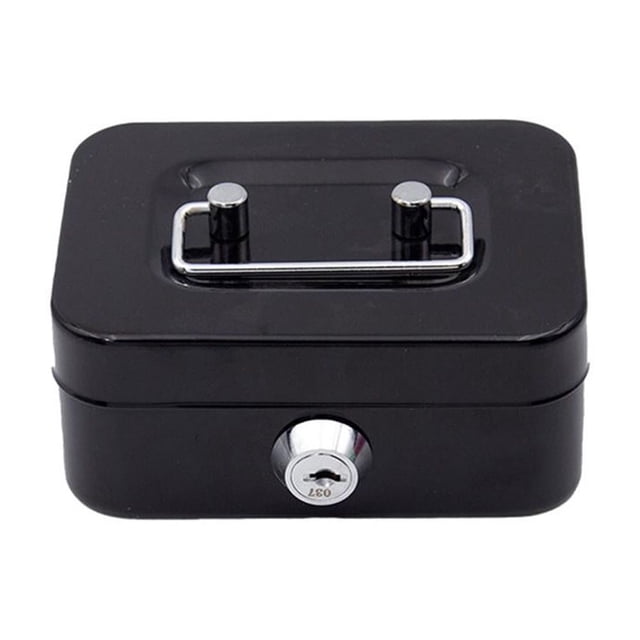 Small Lockbox for Protecting Cash and Valuables, 11.5*8.5*5.8cm/4.53*3.35*2.8inches, Metal Material, Multiple Colors, High Security
