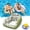 Green, variant on 3-in-1 Inflatable Pool Lounge Chair, U-Shaped Inflatable Sofa Pool Float with Cup Holder, Adult Floating Lounge Chair with Mesh Seat for Pools, Lake, Beach and Summer Parties