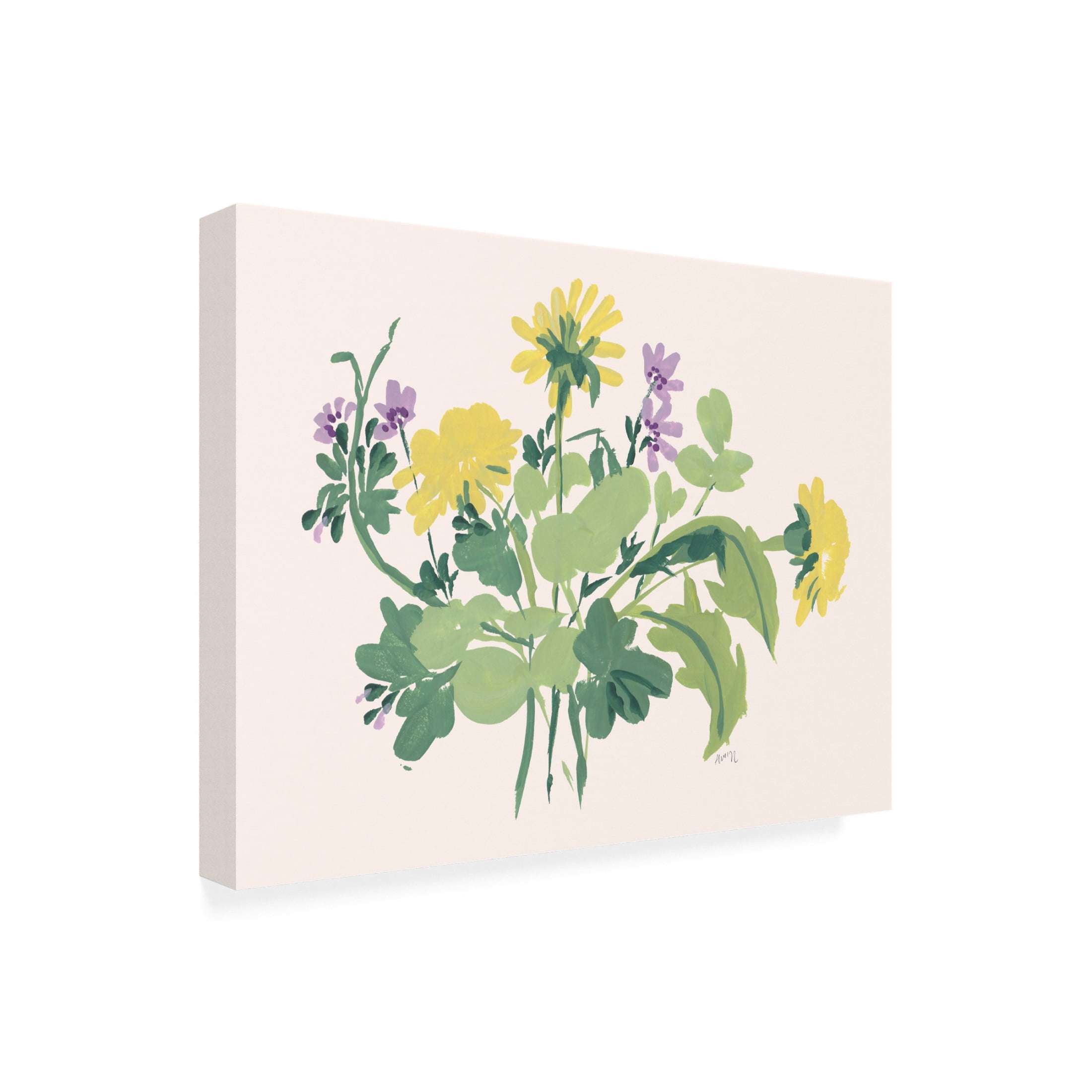 Trademark Fine Art Ania Zwara Green Meadow Bouquet Canvas Wall Art