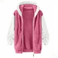 thumbnail image 3 of KAUOD Teen Girls Zip up Fleece Hoodies Fuzzy Soft Oversized Hooded Jackets Kids Plush Warm Fall Sweatshirts with Pockets, 3 of 4