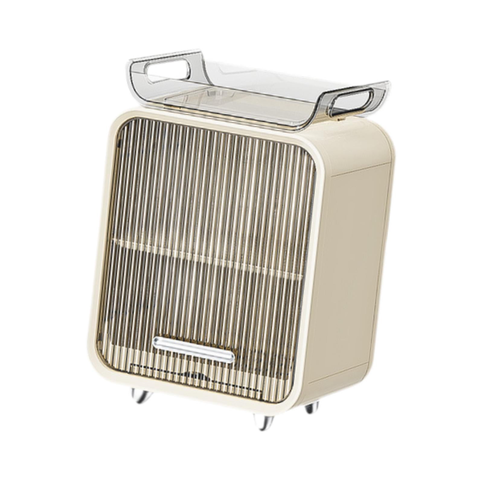 TISHITA Storage Bottle Storage Rack Removable Drain Tray Portable with Door Organizer Drying Rack for Bedroom Beige Tall