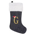 thumbnail image 2 of Tnobhg Christmas Stocking Knitting Snowflake Letter Large Capacity with Hanging Rope Create Atmosphere Candy-filled Stocking, 2 of 8