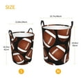 thumbnail image 2 of Lsque Brown Football On Black pattern Laundry Hamper Basket, Tall Woven Rope Hamper Basket for Clothes, Lightweight Storage Basket, Collapsible Waterproof-Medium, 2 of 8