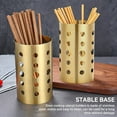 thumbnail image 4 of Stainless Steel Utensil Holders Large Kitchen Caddy Gold with Drain Holes for Cooking Tools Storage, 4 of 8