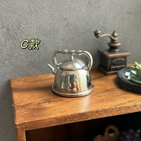 

BESTONZON Mini Tea Kettle Mini Metal Teapot Home Office Tea Kettle Ornament Decorative Mini Teapot