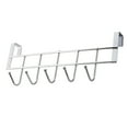 thumbnail image 2 of Stainless Steel 5 Hook Over Door Hanger Rack for Towels Coats Clothes Heavy Duty Storage Organization for Bathroom Kitchen Cabinet Wardrobe Door Mount Organizer, 2 of 6