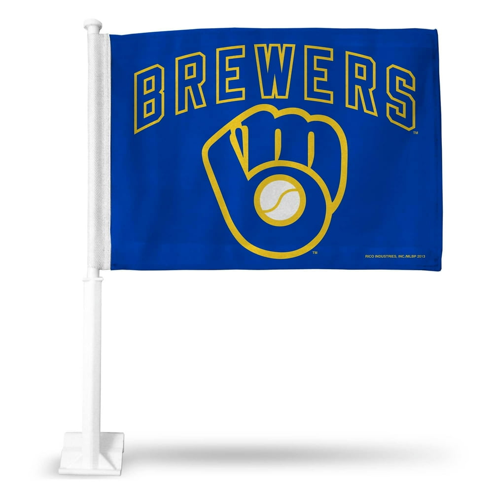 Milwaukee Brewers Car Flag Royal