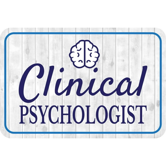 Classic Framed Plus Clinical Psychologist Wall or Door Sign | Office Signage - Large