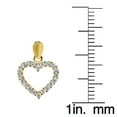 thumbnail image 3 of Precious Stars 14K Yellow Gold Cubic Zirconia Ladies Open Heart Pendant with 16" Chain Necklace, 3 of 6