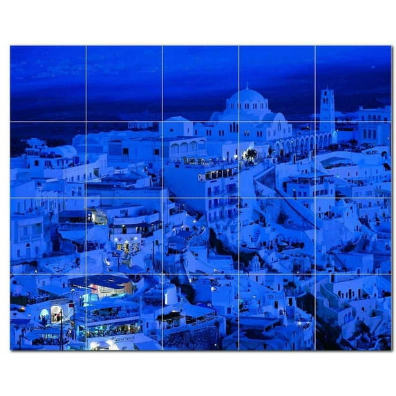 City Picture Ceramic Tile Mural Kitchen Backsplash Bathroom Shower, 404493-M54