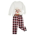 thumbnail image 2 of FAROOT Pyjamas de Noël Assortis pour la Famille Col Rond Manches Longues Hauts Pantalons à Carreaux, 2 of 10