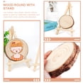 thumbnail image 3 of 1 Ensemble de Tranches de Bois Vierges Bois Non Fini Rond Petite Découpe Ronde avec Support, 3 of 9
