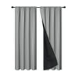 thumbnail image 2 of Fmbmuo Solid Black Out Curtains Thermal Insulation Gray Blackout Decorations， Stain Resistant Modern 1 pcs Rod Pocket Window Curtains， Bedroom/Living Room,79 Inch, 2 of 5