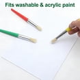 thumbnail image 6 of Dailihome Kids Large Paint Brushes, 4Pcs Round Preschool Painting Brushes with Natural Bristles and Plastic Handles for Washable Acrylic Watercolor Paint, 4 Pack, 6 of 6