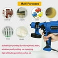 thumbnail image 5 of Bowoshen Paint Sprayer 550 Watt Power Home Spray Gun for Paint Stain Crafts Home Improvement Hand-Held Light Weight, 800 ml Paint Container, 5 of 10