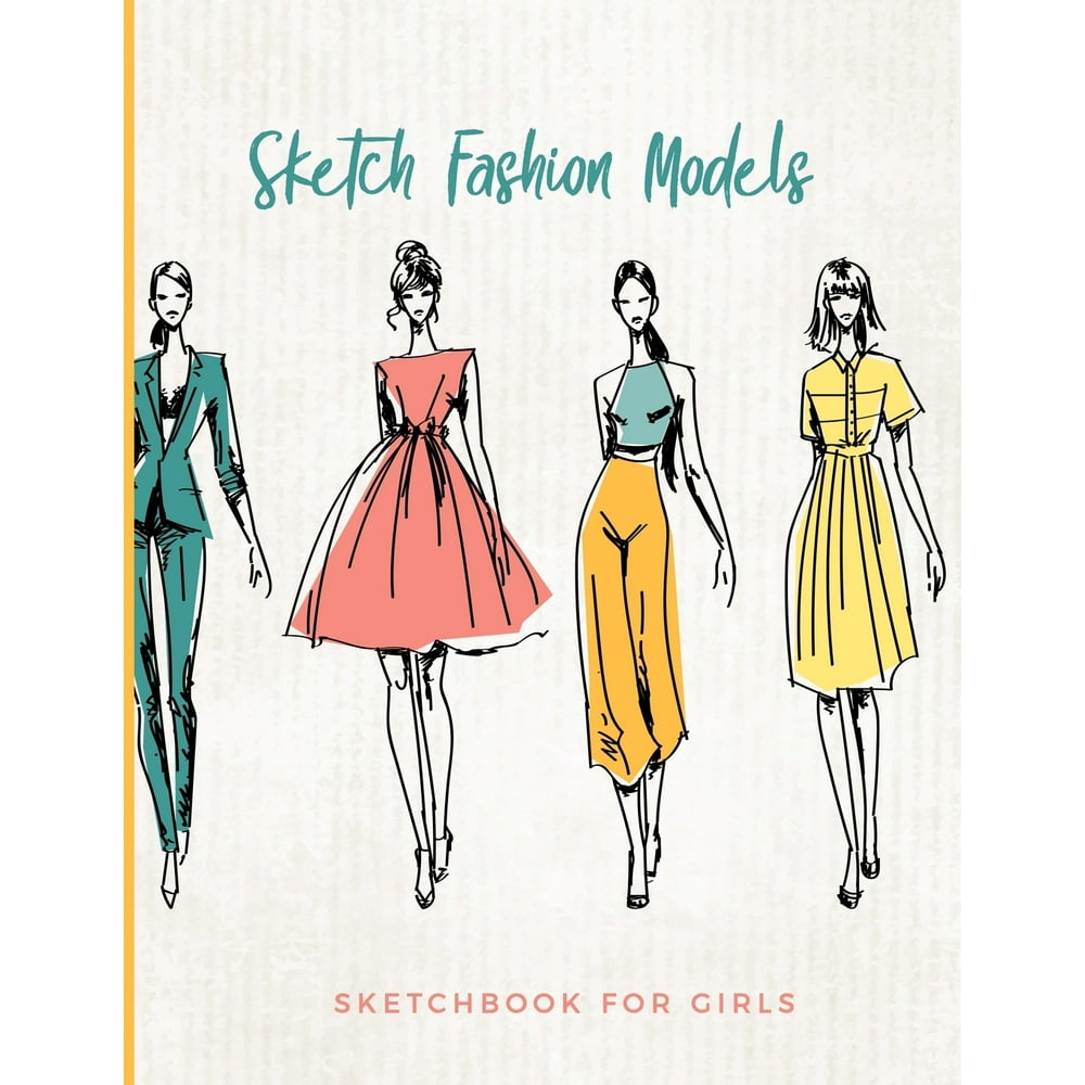 Sketch Fashion Models Sketchbook For Girls Blank Human Figure Design