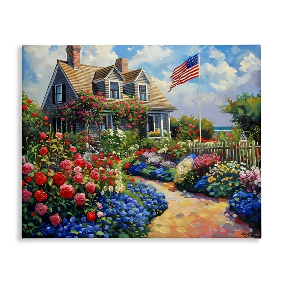 Stupell Industries An American House Canvas Wall Art design by LSR Creative Studio, 16 x 20