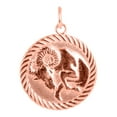 thumbnail image 4 of Reversible Capricorn Zodiac Sign Charm Coin Pendant Necklace in Solid Gold (16 Inches), 4 of 4