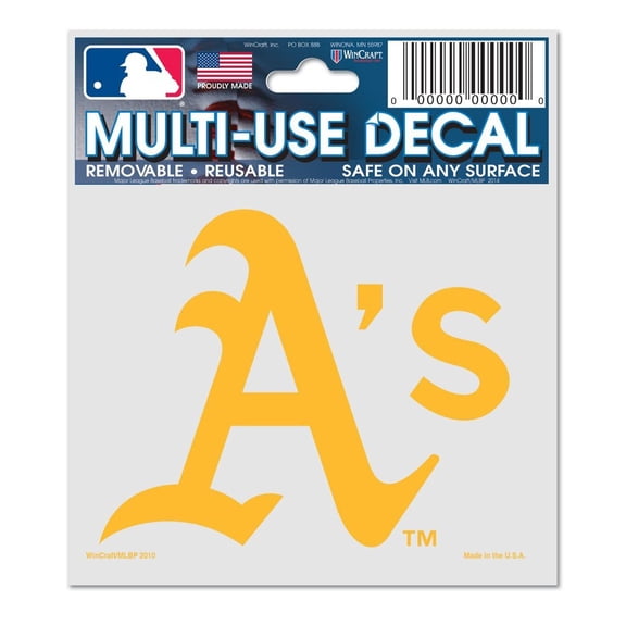 MLB Oakland Athletics 3" x 4" Prime Logo Multi Use Decal