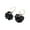 Black, variant on Eosunjian 1 Pair Rose Petal Drop Earrings Long Style Exaggerated Dangle Earrings Bright Color Earrings Jewelry Accessories Black