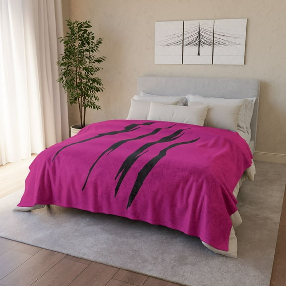 Effete Feline Claw Marks Scratch Soft Polyester Blanket