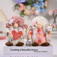 thumbnail image 2 of ZPAQI Mother's Day Gnome Ornament Holding Flowers Love Heart Crafts Decor, 2 of 16