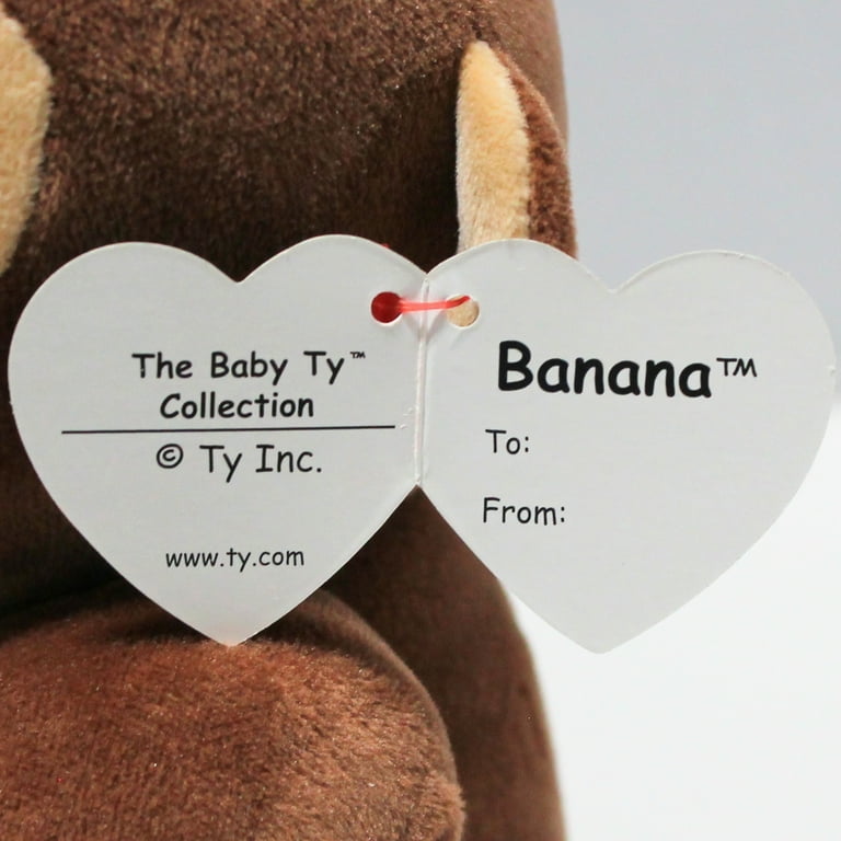 Baby Ty - Banana the Brown Monkey – Medium - Stuffed Animal