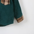 thumbnail image 4 of Generic Children Windproof Jackets Kids Toddler Baby Girls Boys Autumn Pocket Winter Plaid Cotton Long Sleeve Coat Jacket Clothes for 1-6 Years(Green,3-4 Years), 4 of 9