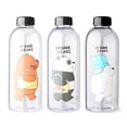 thumbnail image 4 of Botellas de agua Lindo oso panda Taza 1000ml Con pajita Transparente Botella de agua de dibujos animados Utensilios para beber Esmerilado A prueba de fugas Coctelera de proteínas, 4 of 5