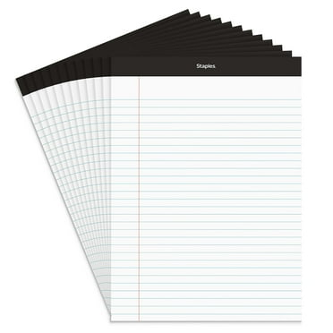 TRU RED Notepads 8.5" x 11.75" Wide White 50 Sh/Pad 12 Pads/PK TR57339