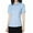Light blue, variant on Pxiakgy Women's Basic Button Up Shirt Short Sleeve Stretchy Button Down Collared Shirts Waitress Work Shirt Formal Business Casual Tops Formal Shirt for Women Office Wear Black L