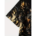 thumbnail image 2 of 1 piece MenCasual crew neck T-shirt, black and gold oil tiger print, polyester Knitting fabric, slightly stretchy, short-sleeved pullover shirt, suitable for daily and weekend wear, 2 of 6