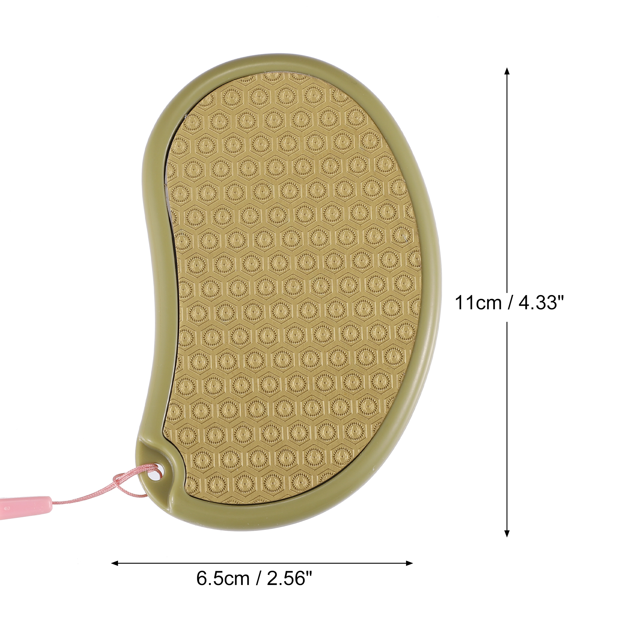 Unique Bargains 1 Pc Stainless Steel Foot File Removes Dead Skin Pedicure Foot Scrubber Gold Tone